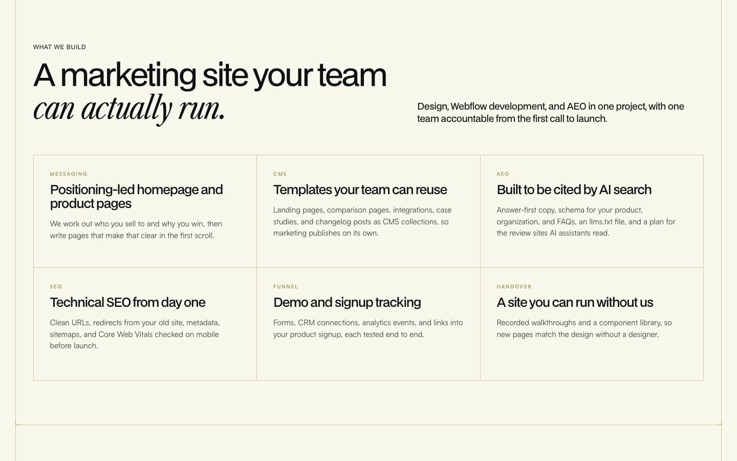 Webflow for SaaS: Webflow · SaaS landing page