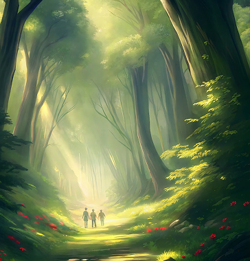 Sunlit forest representing high-quality output